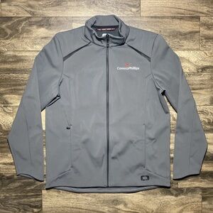 OGIO Men's Tarmac Exaction Soft Shell Jacket Size Large Grey DWR ConocoPhillips